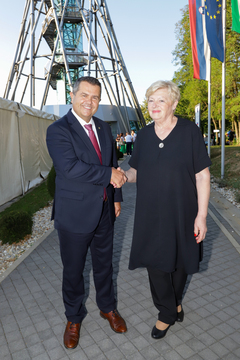 zˇupan Obcˇine Lendava, Janez Magyar, in predsednica Turisticˇne Zveze Lendava Vabi, Eva Marija Banutai_